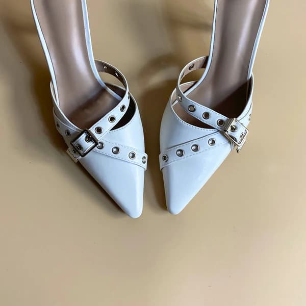 Mules à talons carrés alternative